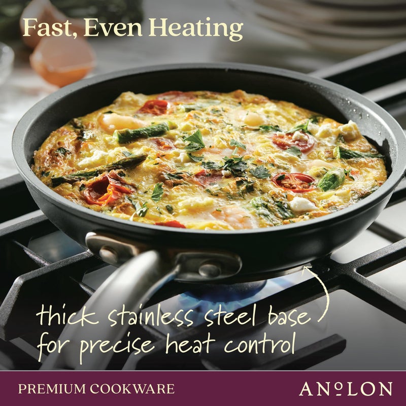 Anolon Accolade Forged Hard Anodized Nonstick Frying Pan/Skillet, 8 Inch, Moonstone Gray - Image 4